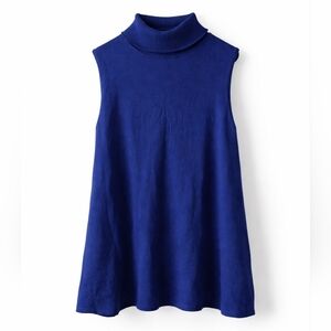 Jessica London Royal Blue Cowl Neck Short Sleeves Sweater Casual Size 22/24.